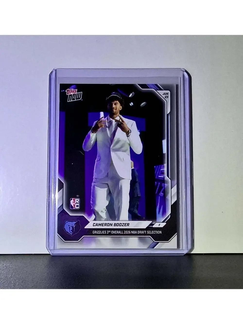 Cameron Boozer Rookie 2026-27 Topps NBA Draft Night #CBOO Card Grizzlies